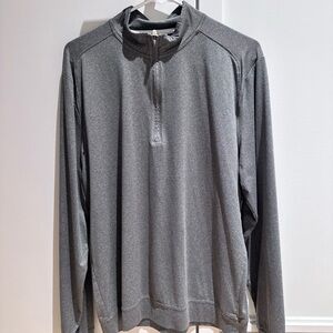 Johnnie-O Grey Quarter-Zip Pullover